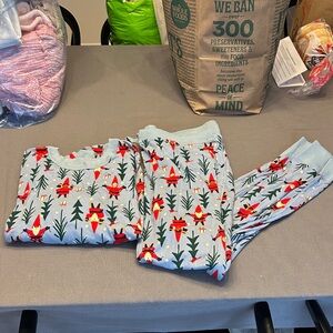 Hanna Andersson Blue Santa Matching Pajama Set